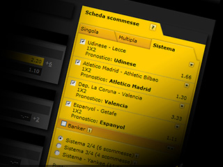 Sistemi scommesse su Bwin